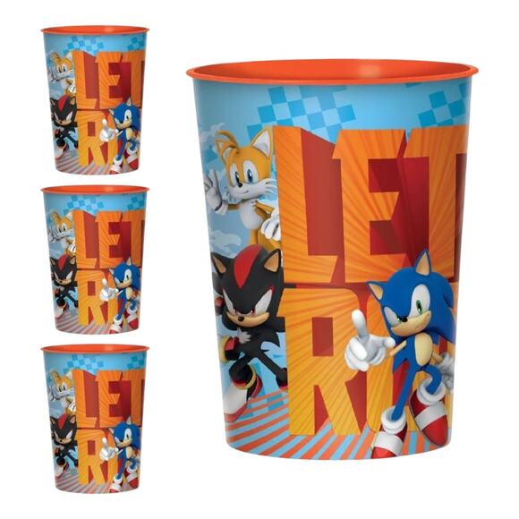 Sonic Designware 16oz Party Cups Lot of Four Plastic Favor Stadium Keepsake Cup - Picture 1 of 4